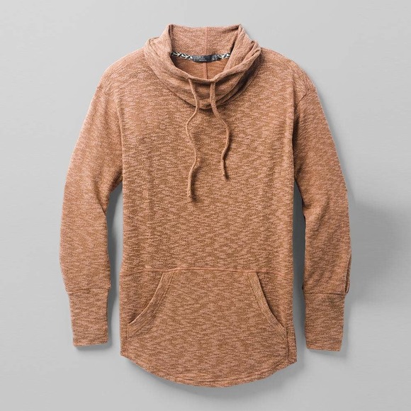 Prana Tops - prAna Frieda Top Baked Blush Large Pink Casual Comfortable Pullover Funnel Neck